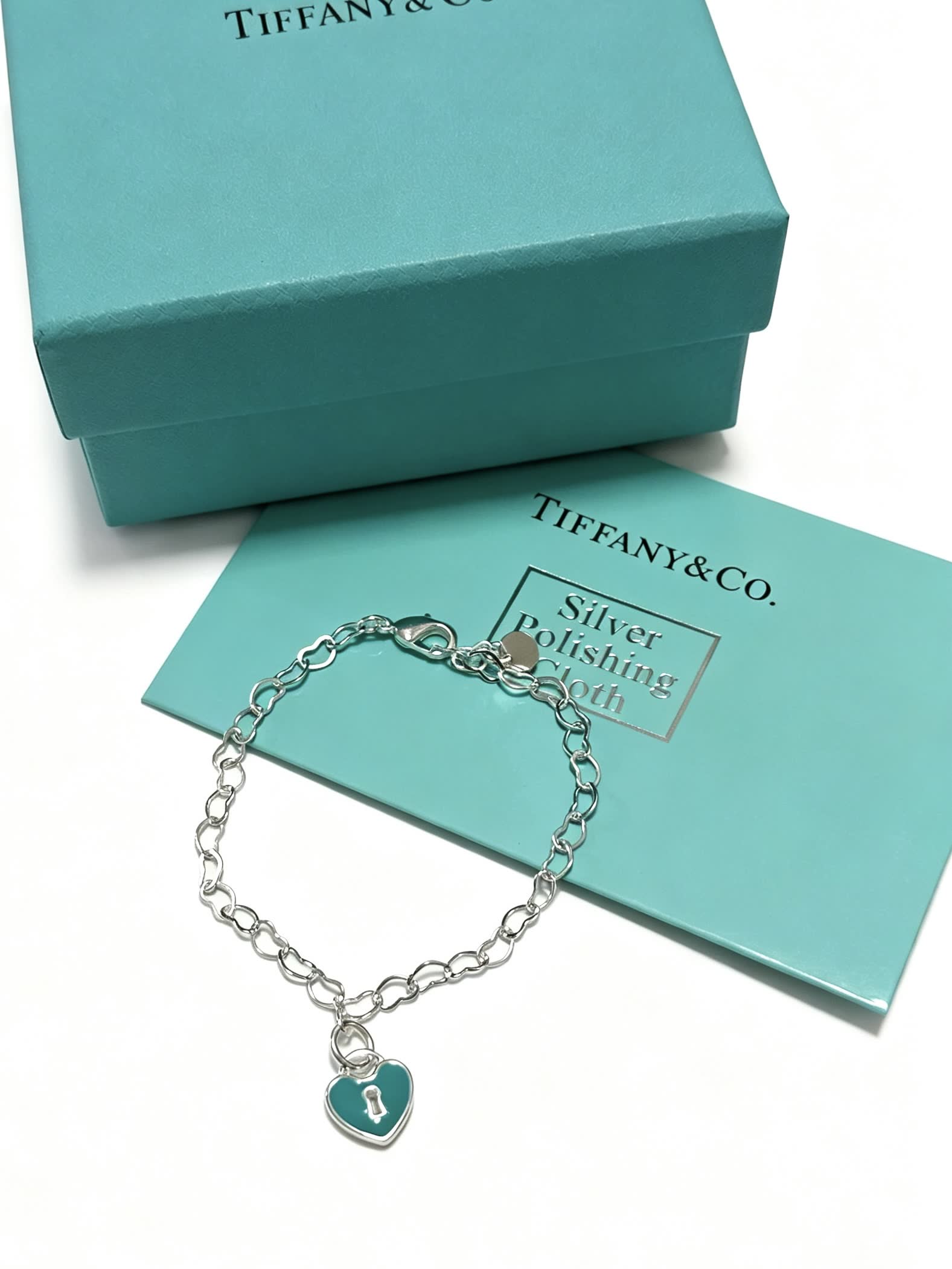 Tiffany & Co. Heart Lock Charm Bracelet